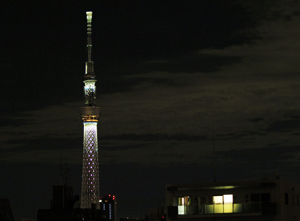 クリスマス仕様の東京スカイツリー