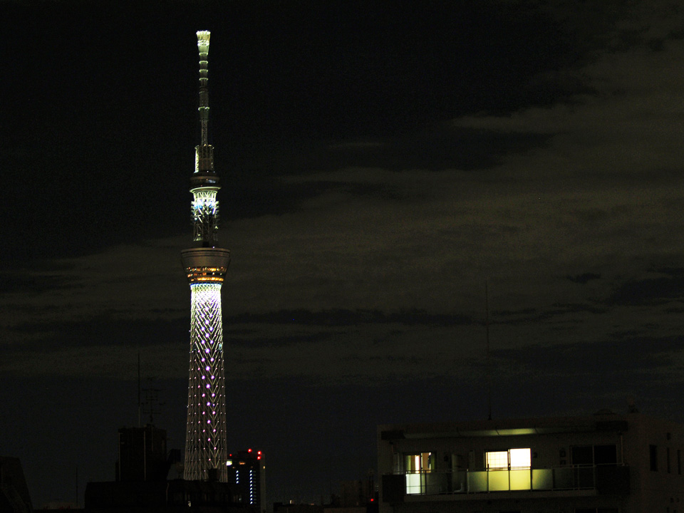 クリスマス仕様の東京スカイツリー