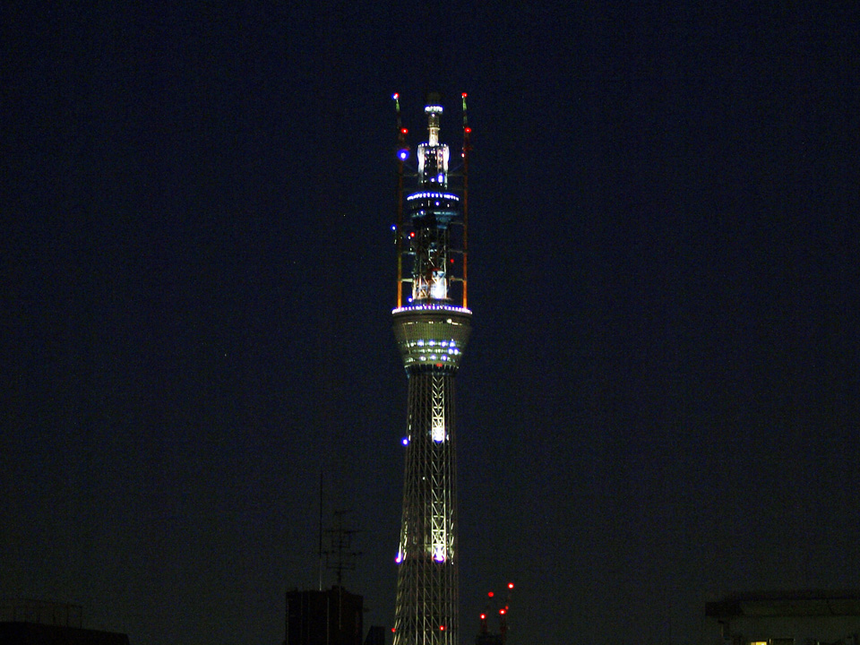 建設中の東京スカイツリー