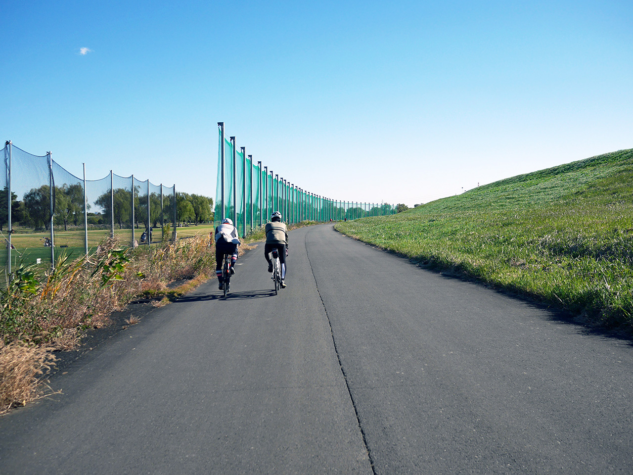 帰路の荒川サイクリングロードは追い風で楽に進む