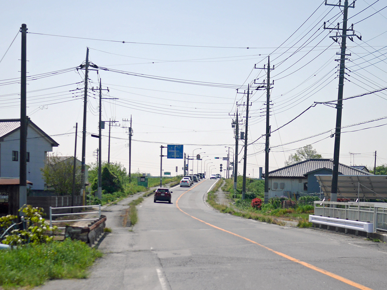 国道354号を東進し、大和橋北から小貝川に沿った県道129号へ