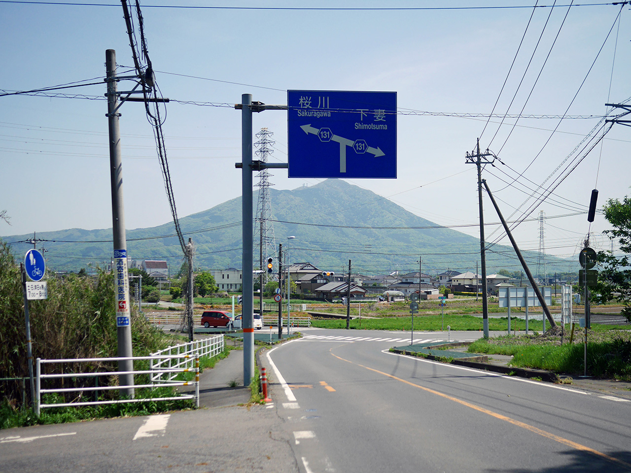 県道131号を北上して桜川市内へ向かう