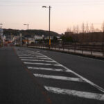 朝焼けに染まる手賀沼の畔