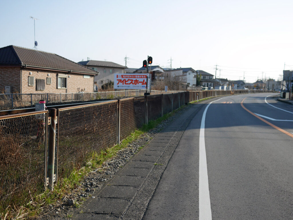 常総線に沿って水海道・守屋方面へ進む