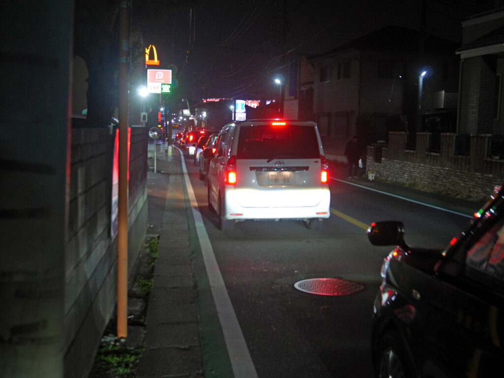 市川柏線で渋滞にハマる
