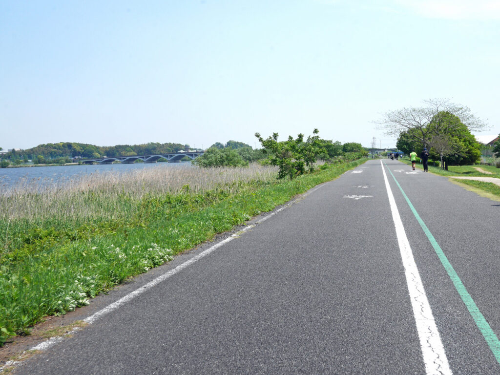 開放感に溢れる手賀沼サイクリングロード