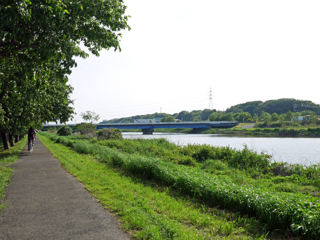 新川サイクリングロードを延々と南下する